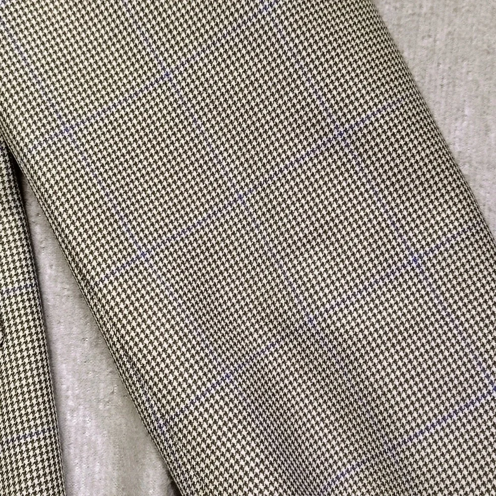Brooks Brothers 346 Blazer Mens 42R Tan Wool Cashmere Houndstooth Sport Coat